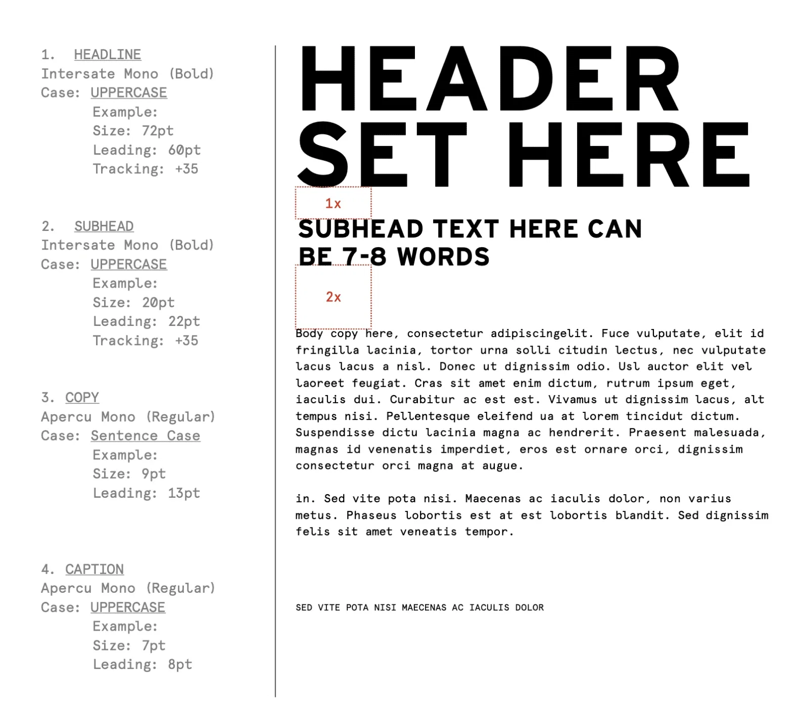 Brand Long Format Typography