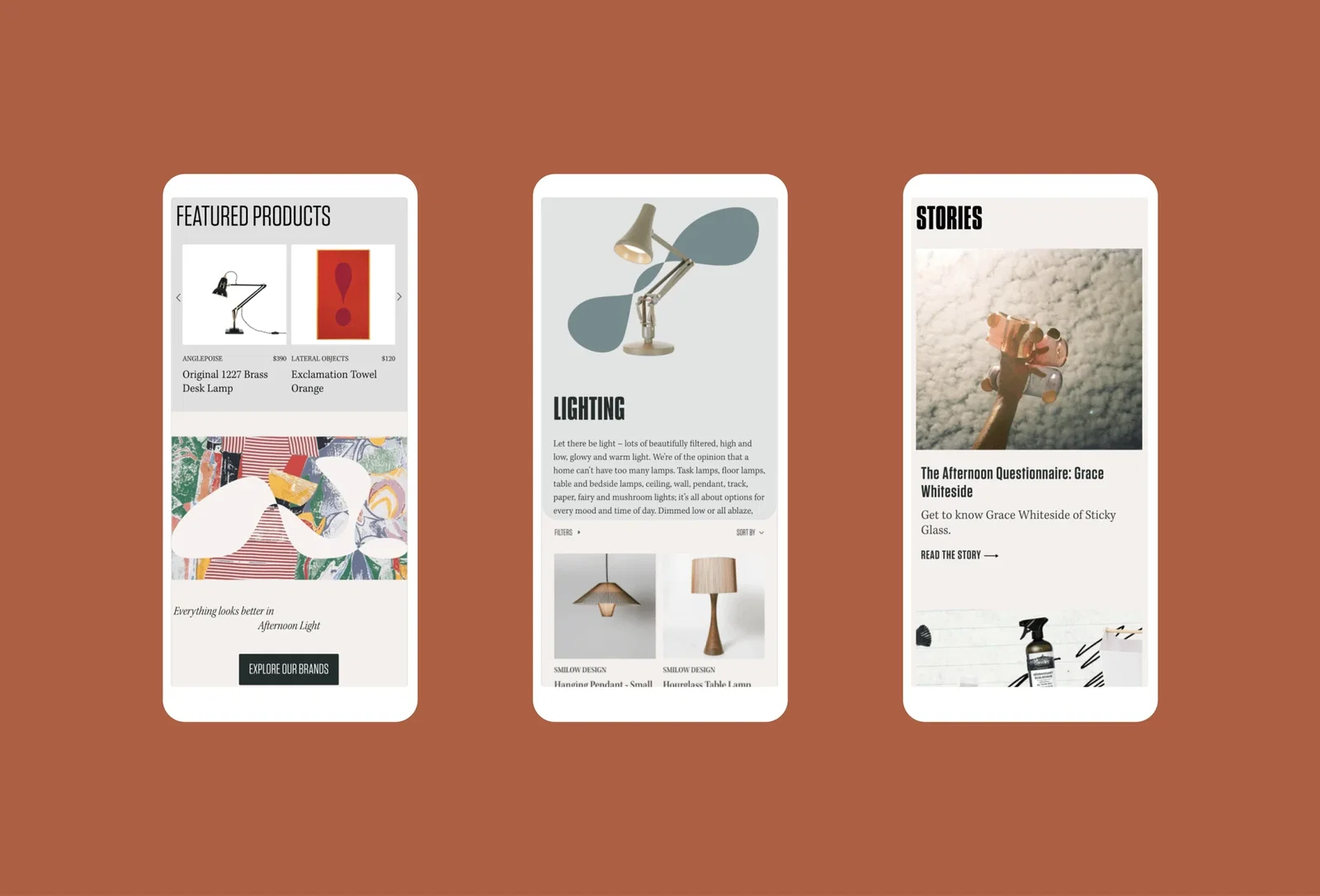 AfternoonLight Mobile Screens
