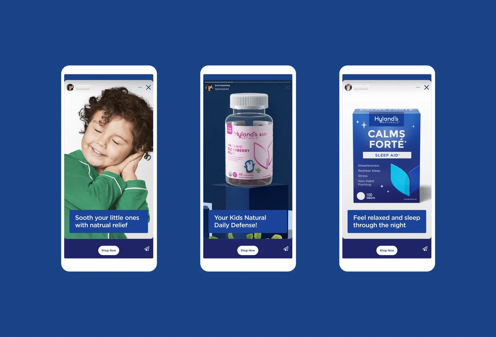 Hylands Mobile Product screens