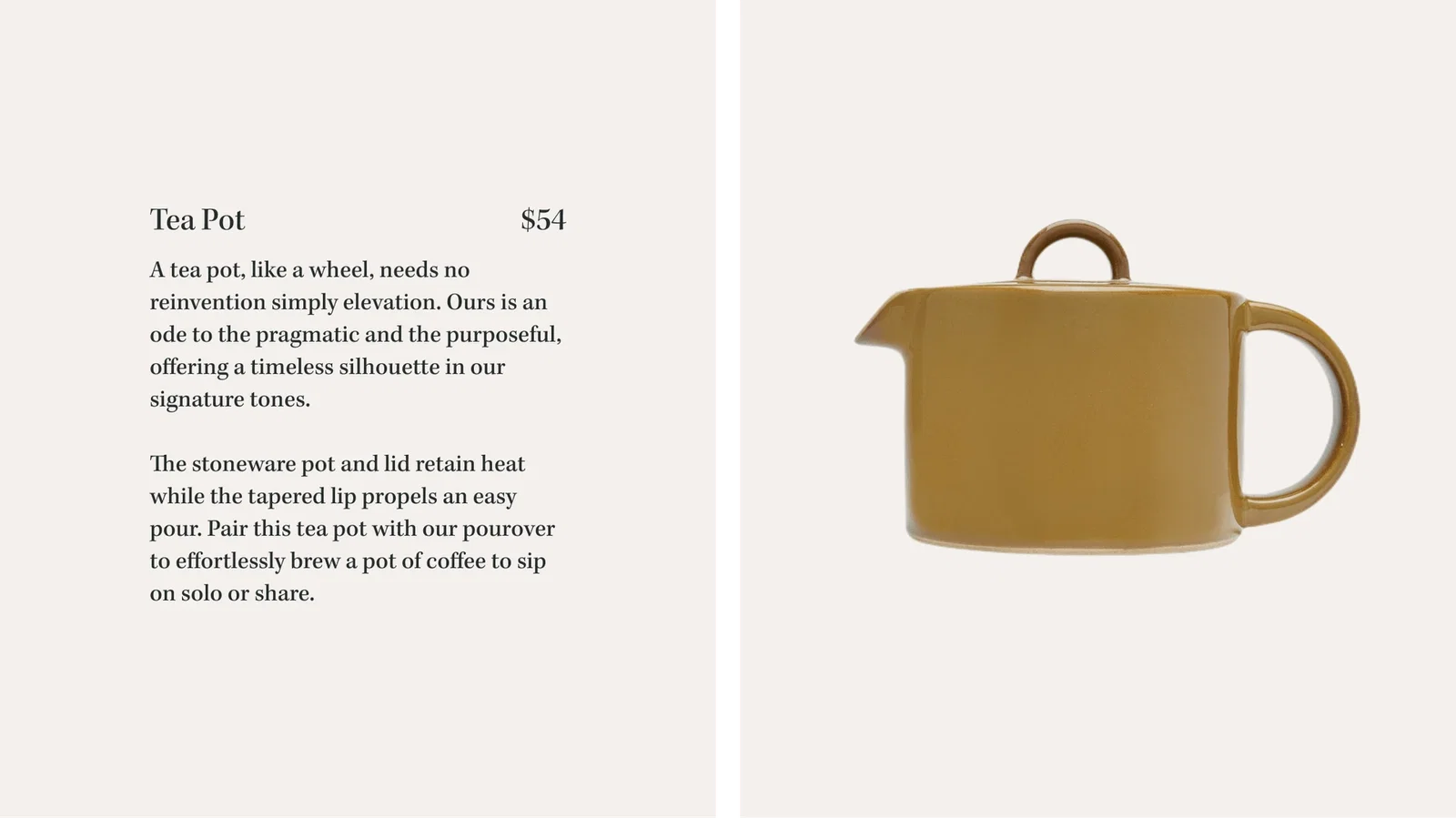 AfternoonLight Teapot Product Description