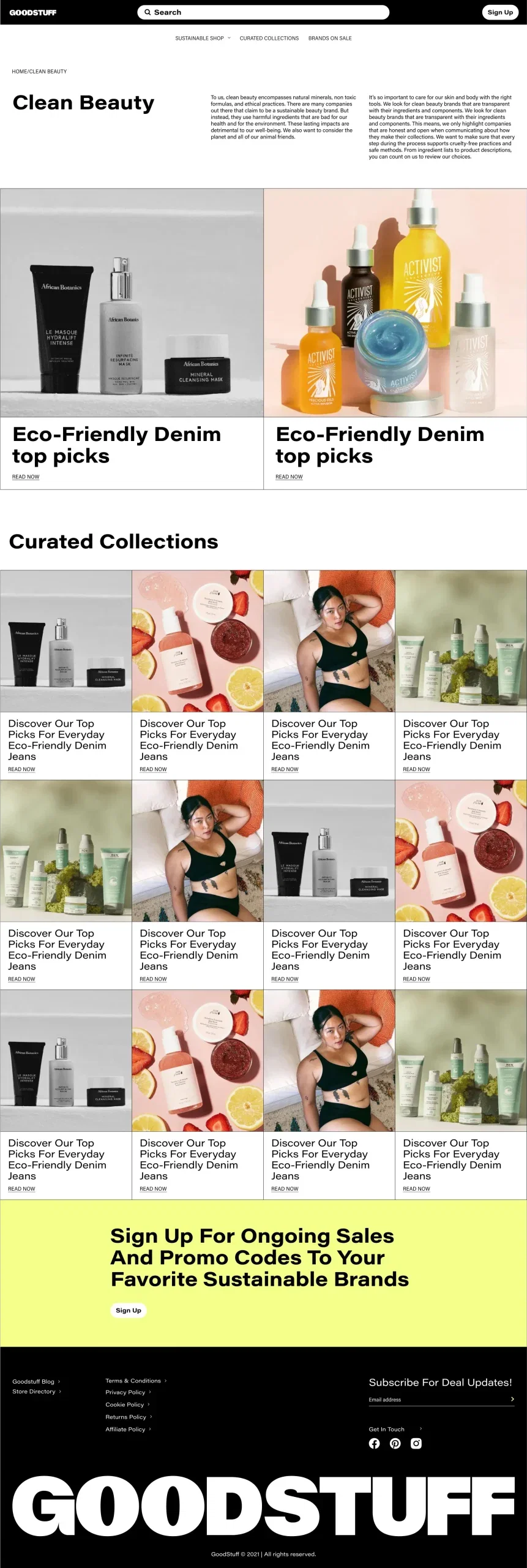 Goodstuff Category Page